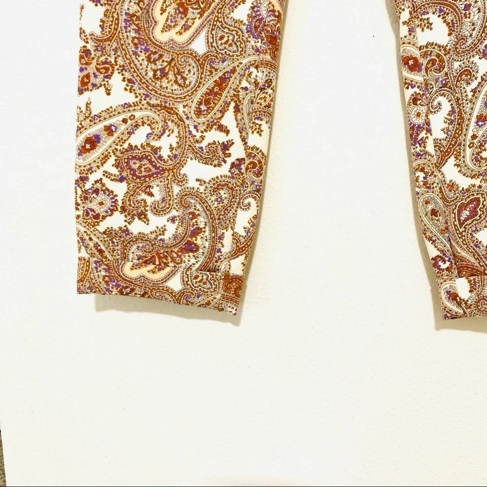ZARA paisley prints ANKLE PANTS size M